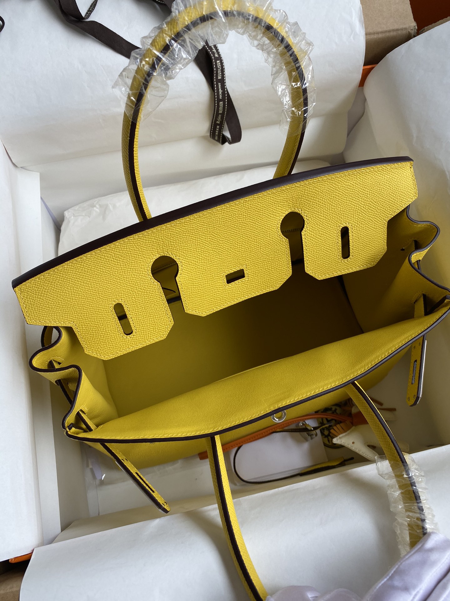 Hermes Birkin 30CM Epsom Leather Handbag Yellow